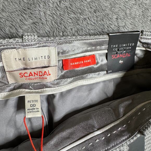 The Limited Scandal Collection Handler Pant NWT Gray Petite 00 27x24 Knit Wear - Picture 4 of 11